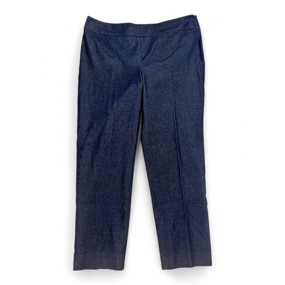 Talbots Chatham‎ Ankle Pants Size 12 Navy Cropped Trouser